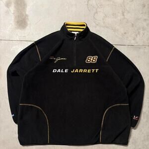 Dale Jarrett 88 Zip Pullover Jacket Men Size 2XL Chase Authentic NASCAR Black